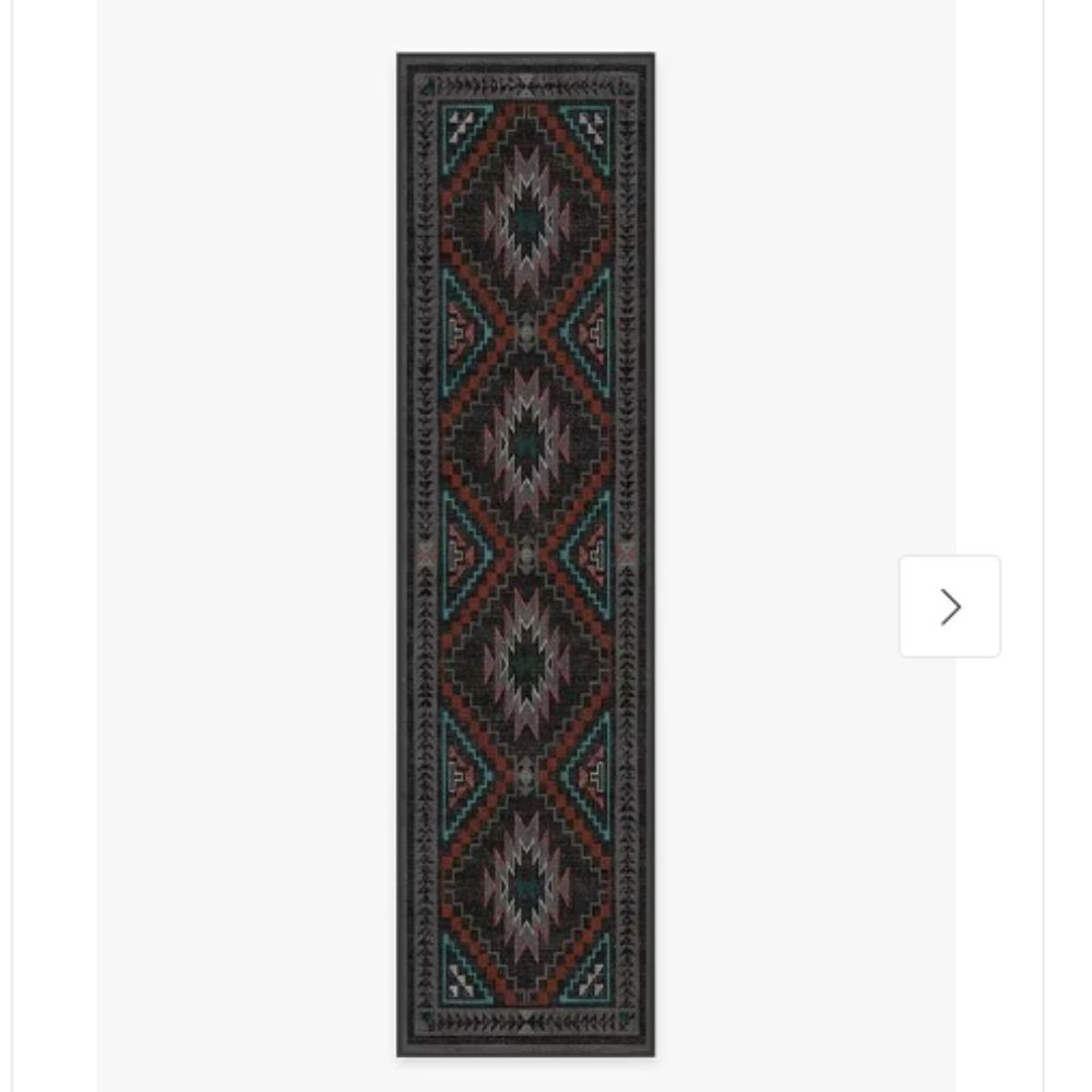 Ruggable Desert Charcoal Runner 2.5' x 10' with pad
